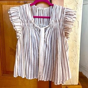 Adorable Shimmery Ulla Johnson Fun Blouse, Size 2.